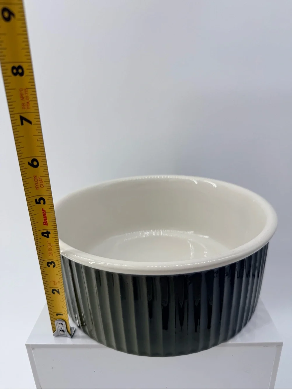 Ceramic Nesting Ramekins Set - Cream and Brown